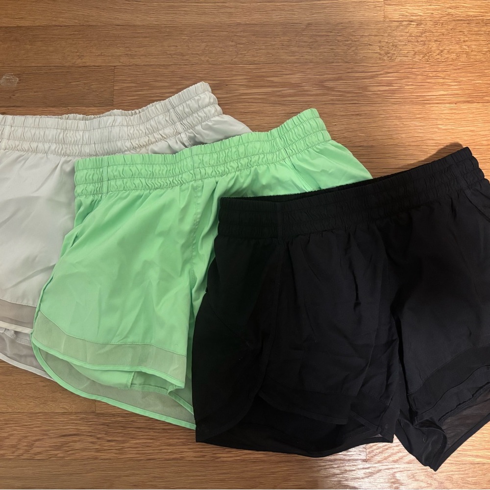 Athleta Women's Athletic Shorts in Black, Mint, and White